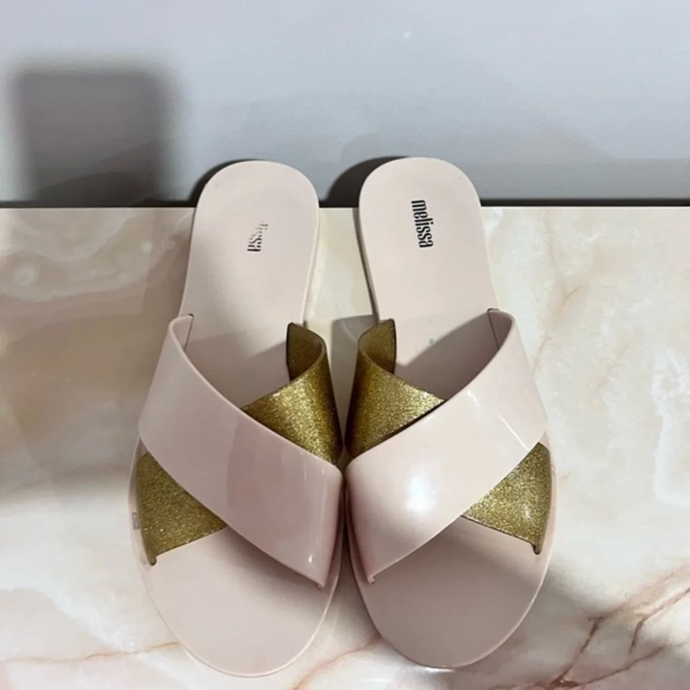 Melissa Gold and blush Sandals